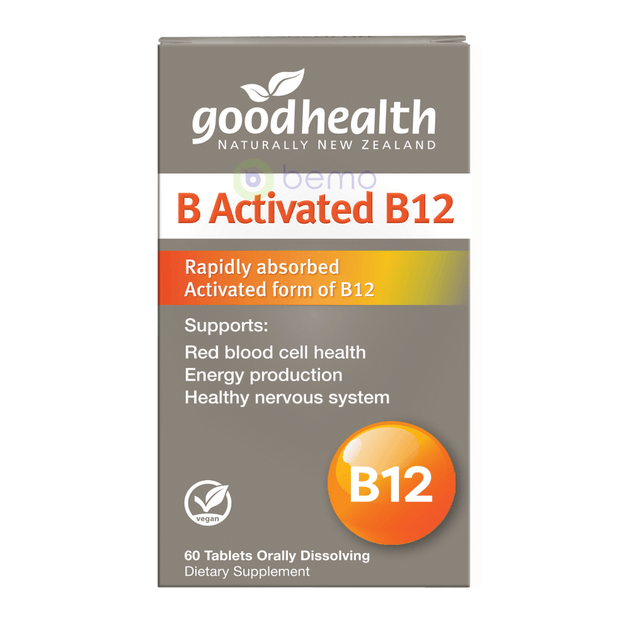 Good Health, B Activated B12, 60 Orally Dissolving Tablets | Bemo