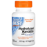 Doctor's Best, Hydrolyzed Keratin, 500 mg, 60 Veggie Caps (8741387403516)