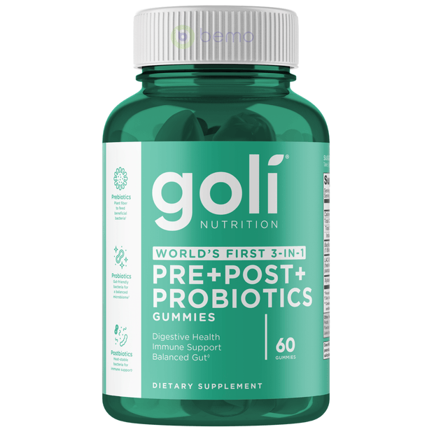 Goli Nutrition, Pre Post + Probiotic Gummies, 60 Gummies (8116640317692)