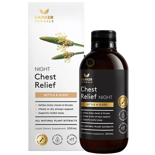 Harker Herbals, Chest Relief Night Tonic, 200ml (6706170298532)