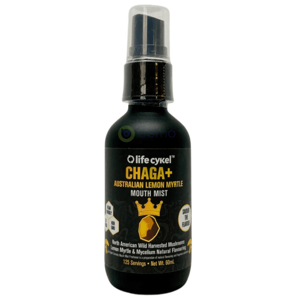 Life Cykel, Chaga + Lemon Myrtle Mouth Mist, 60ml (8768263979260)