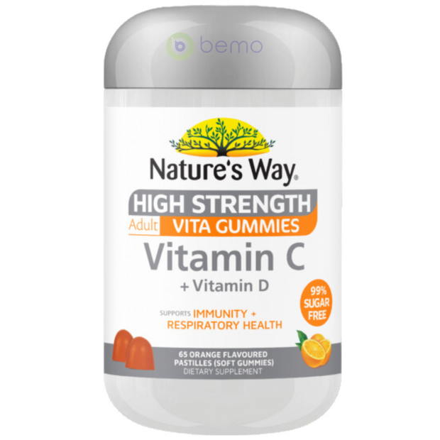 Nature's Way, Adult Vita Gummies High Strength Vitamin C + D, 65's (8647771259132)