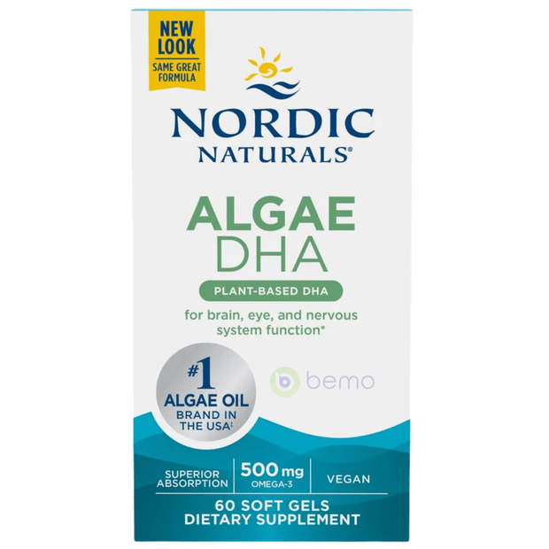 Nordic Naturals, Algae DHA, 500mg, 60 Softgels (8767988367612)