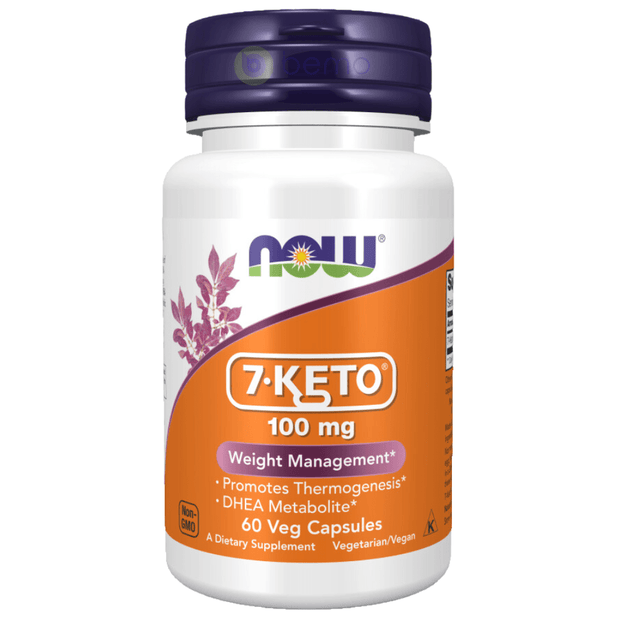 Now Foods, 7-Keto 100mg, 60 Veg Capsules (7866459816188)