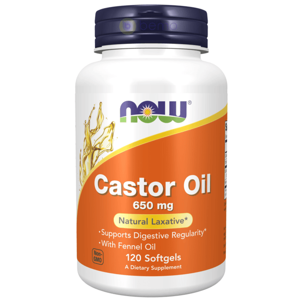 Now Foods, Castor Oil, 650mg, 120 Softgels (8890745258236)