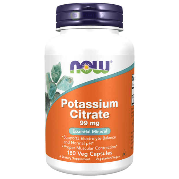 Now Foods, Potassium Citrate 99mg, 180 Caps (8008879341820)