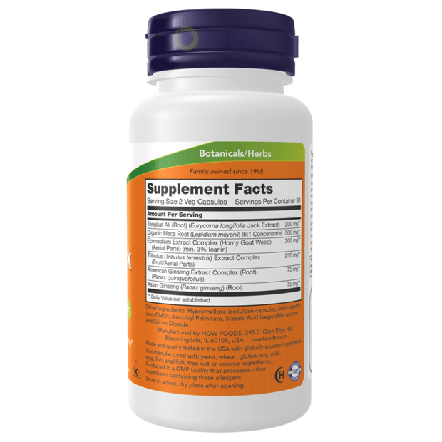 Now Foods, TestoJack 200mg, 60 Vcaps (8008879603964)