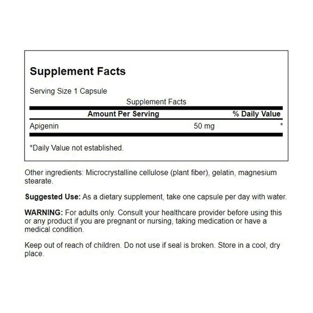 Swanson, Apigenin 50mg, 90 Caps (8780668535036)