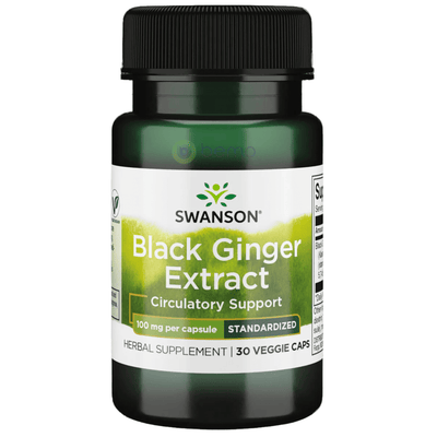 Swanson, Black Ginger Extract 100mg, 30 Veg Caps (8781638861052)