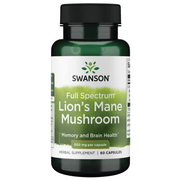 Swanson, Full Spectrum Lion's Mane Mushroom 500mg, 60 Caps (8782490566908)