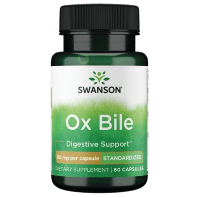 Swanson, Ox Bile 90mg, Digestive Support, 60 Caps (8782513406204)