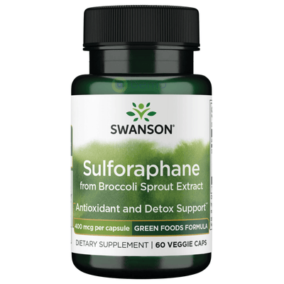 Swanson, Sulforaphane from Broccoli Sprout Extract 400mcg, 60 Veg Caps (8782531100924)